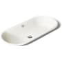 Kohler Iron Plains 33" Oval Undermount, Drop In, or Vessel Bathroom Sink with Overflow Biscuit