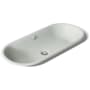 Kohler Iron Plains 33" Oval Undermount, Drop In, or Vessel Bathroom Sink with Overflow Sea Salt