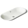 Kohler Iron Plains 33" Oval Undermount, Drop In, or Vessel Bathroom Sink with Overflow Dune