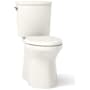 Kohler Irvine Comfort Height Two-Piece Elongated 1.28 GPF Toilet with Skirted Trapway, Revolution 360 and AquaPiston Flushing Technologies and Left-Hand Trip Lever Biscuit
