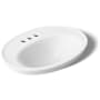 Kohler Serif 16-7/8" Drop In Bathroom Sink with 3 Holes Drilled and Overflow White