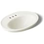 Kohler Serif 16-7/8" Drop In Bathroom Sink with 3 Holes Drilled and Overflow Biscuit