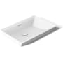 Kohler Brazn 23" Rectangular Vitreous China Vessel Bathroom Ramp Sink with Overflow White