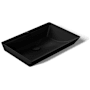 Kohler Brazn 23" Rectangular Vitreous China Vessel Bathroom Ramp Sink with Overflow Honed Black