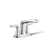 Kohler Tempered 1.2 GPM Centerset Bathroom Faucet with Pop-Up Drain Assembly Polished Chrome