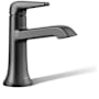 Kohler Tempered 1.2 GPM Single Hole Bathroom Faucet with Pop-Up Drain Assembly Matte Black