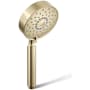 Kohler Purist 2.5 GPM Multi Function Hand Shower with MasterClean and Katalyst Vibrant French Gold