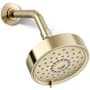 Kohler Purist 2.5 GPM Multi Function Shower Head with MasterClean and Katalyst Air-Induction Spray Technology Vibrant French Gold