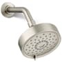 Kohler Purist 1.75 GPM Multi Function Shower Head with MasterClean and Katalyst Air-Induction Spray Technology Vibrant Brushed Nickel
