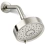 Kohler Purist 1.75 GPM Multi Function Shower Head with MasterClean and Katalyst Air-Induction Spray Technology Vibrant Polished Nickel