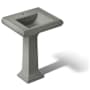 Kohler Memoirs Classic 24" Pedestal Bathroom Sink with Single Faucet Hole Thunder Grey