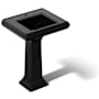 Kohler Memoirs Classic 24" Pedestal Bathroom Sink with Single Faucet Hole Black
