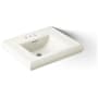 Kohler Memoirs Classic 24" Fireclay Pedestal Bathroom Sink with 3 Holes Drilled and Overflow Biscuit