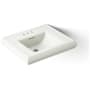 Kohler Memoirs Classic 24" Fireclay Pedestal Bathroom Sink with 3 Holes Drilled and Overflow Dune