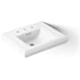 Kohler Memoirs Classic 24" Fireclay Pedestal Bathroom Sink with 3 Holes Drilled and Overflow White