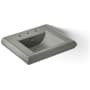 Kohler Memoirs Classic 24" Fireclay Pedestal Bathroom Sink with 3 Holes Drilled and Overflow Thunder Grey