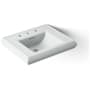 Kohler Memoirs Classic 24" Fireclay Pedestal Bathroom Sink with 3 Holes Drilled and Overflow Ice Grey