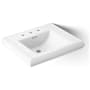 Kohler Memoirs Classic 27" Fireclay Pedestal Bathroom Sink with 3 Holes Drilled and Overflow White