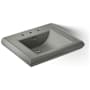 Kohler Memoirs Classic 27" Fireclay Pedestal Bathroom Sink with 3 Holes Drilled and Overflow Thunder Grey