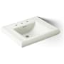 Kohler Memoirs Classic 27" Fireclay Pedestal Bathroom Sink with 3 Holes Drilled and Overflow Dune