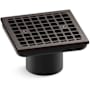 Kohler Clearflo Square Brass Tile-in Shower Drain (Drain Body Not Included) Brushed Graphite