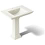 Kohler Memoirs pedestal lavatory with single-hole faucet drilling Biscuit