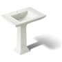 Kohler Memoirs pedestal lavatory with single-hole faucet drilling Dune