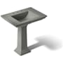 Kohler Memoirs Pedestal Lavatory with 8" Centers Thunder Grey