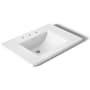 Kohler Memoirs Stately 30" Fireclay Pedestal Bathroom Sink with 3 Holes Drilled and Overflow White