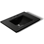 Kohler Memoirs Stately 30" Fireclay Pedestal Bathroom Sink with 3 Holes Drilled and Overflow Black