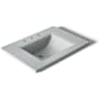 Kohler Memoirs Stately 30" Fireclay Pedestal Bathroom Sink with 3 Holes Drilled and Overflow Ice Grey