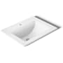Kohler Memoirs Stately 17" Drop In Bathroom Sink with 1 Hole Drilled and Overflow White