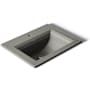 Kohler Memoirs Stately 17" Drop In Bathroom Sink with 1 Hole Drilled and Overflow Thunder Grey