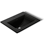 Kohler Memoirs Stately 17" Drop In Bathroom Sink with 1 Hole Drilled and Overflow Black