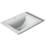 Kohler Memoirs Stately 17" Drop In Bathroom Sink with 1 Hole Drilled and Overflow Ice Grey