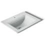 Kohler Memoirs Stately 17" Drop In Bathroom Sink with 1 Hole Drilled and Overflow Ice Grey