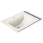 Kohler Memoirs Stately 17" Drop In Bathroom Sink with 1 Hole Drilled and Overflow Biscuit