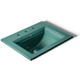 Kohler Memoirs Stately 17" Drop In Bathroom Sink with 3 Holes Drilled and Overflow Teal