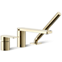 Kohler Parallel Deck Mounted Tub Filler with Built-In Diverter - Includes Hand Shower Vibrant French Gold