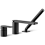 Kohler Parallel Deck Mounted Tub Filler with Built-In Diverter - Includes Hand Shower Matte Black