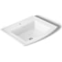 Kohler Archer 22-5/8" Drop In Bathroom Sink with 1 Hole Drilled and Overflow White