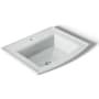 Kohler Archer 22-5/8" Drop In Bathroom Sink with 1 Hole Drilled and Overflow Ice Grey
