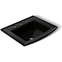 Kohler Archer 22-5/8" Drop In Bathroom Sink with 3 Holes Drilled and Overflow Black