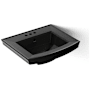 Kohler Archer 24" Pedestal Bathroom Sink with 3 Holes Drilled and Overflow Black