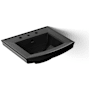 Kohler Archer 24" Pedestal Bathroom Sink with 3 Holes Drilled and Overflow Black
