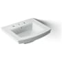 Kohler Archer 24" Pedestal Bathroom Sink with 3 Holes Drilled and Overflow Ice Grey