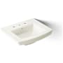 Kohler Archer 24" Pedestal Bathroom Sink with 3 Holes Drilled and Overflow Biscuit