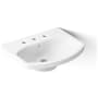 Kohler Cimarron 21" Pedestal Bathroom Sink with 3 Holes Drilled and Overflow White