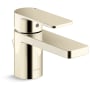 Kohler Parallel 0.5 GPM Single Hole Bathroom Faucet with Pop-Up Drain Assembly Vibrant French Gold