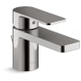 Kohler Parallel 0.5 GPM Single Hole Bathroom Faucet with Pop-Up Drain Assembly Vibrant Titanium